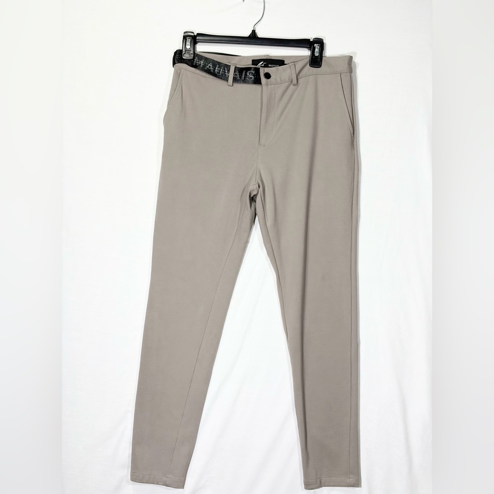 Mauvais Slim Fit Pants Mens 30 Beige Stretch Tapered